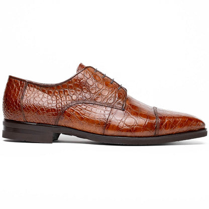 21 - 532 - Cgm Andrea Crocodile Lace Up, Cognac Shop by Zelli Italia – Don't Panic Shoes