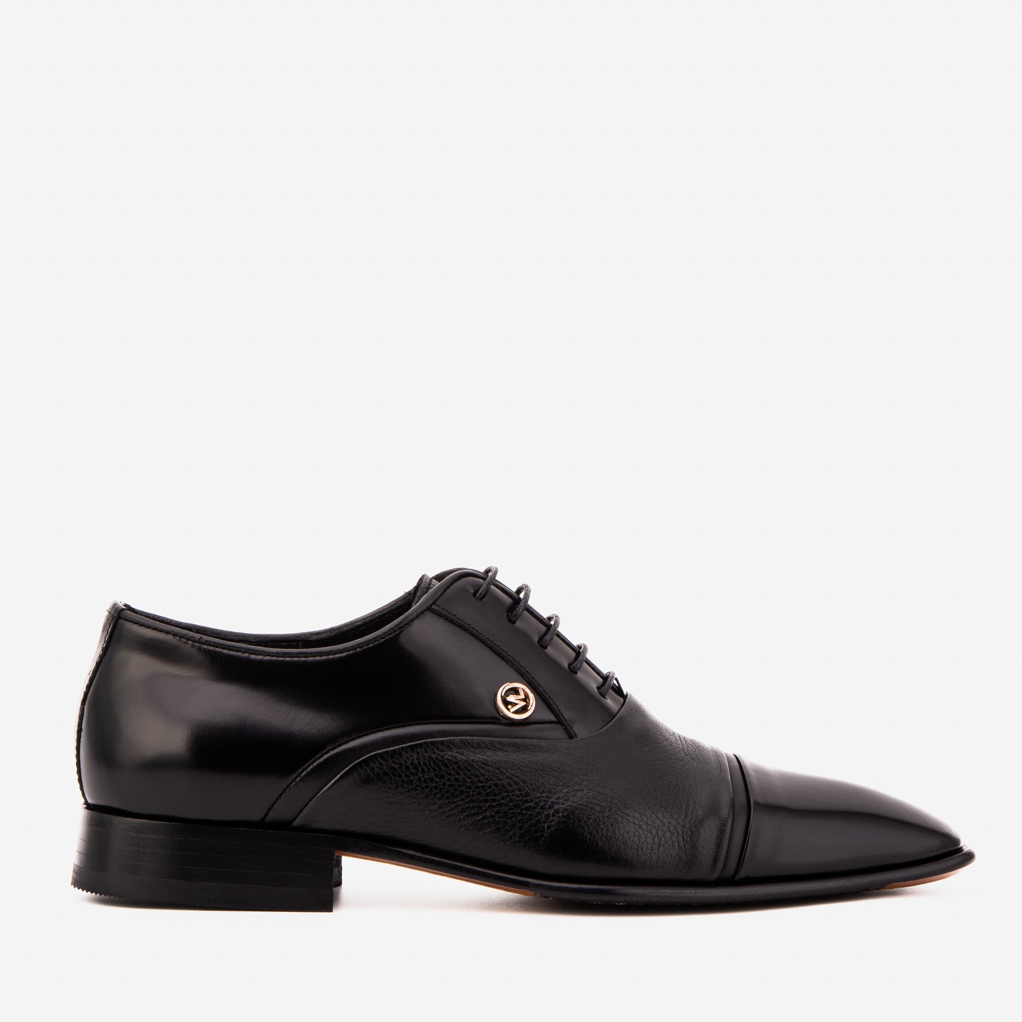 The Rockwell Handmade Black Leather Cap Toe Men Oxford Shoe