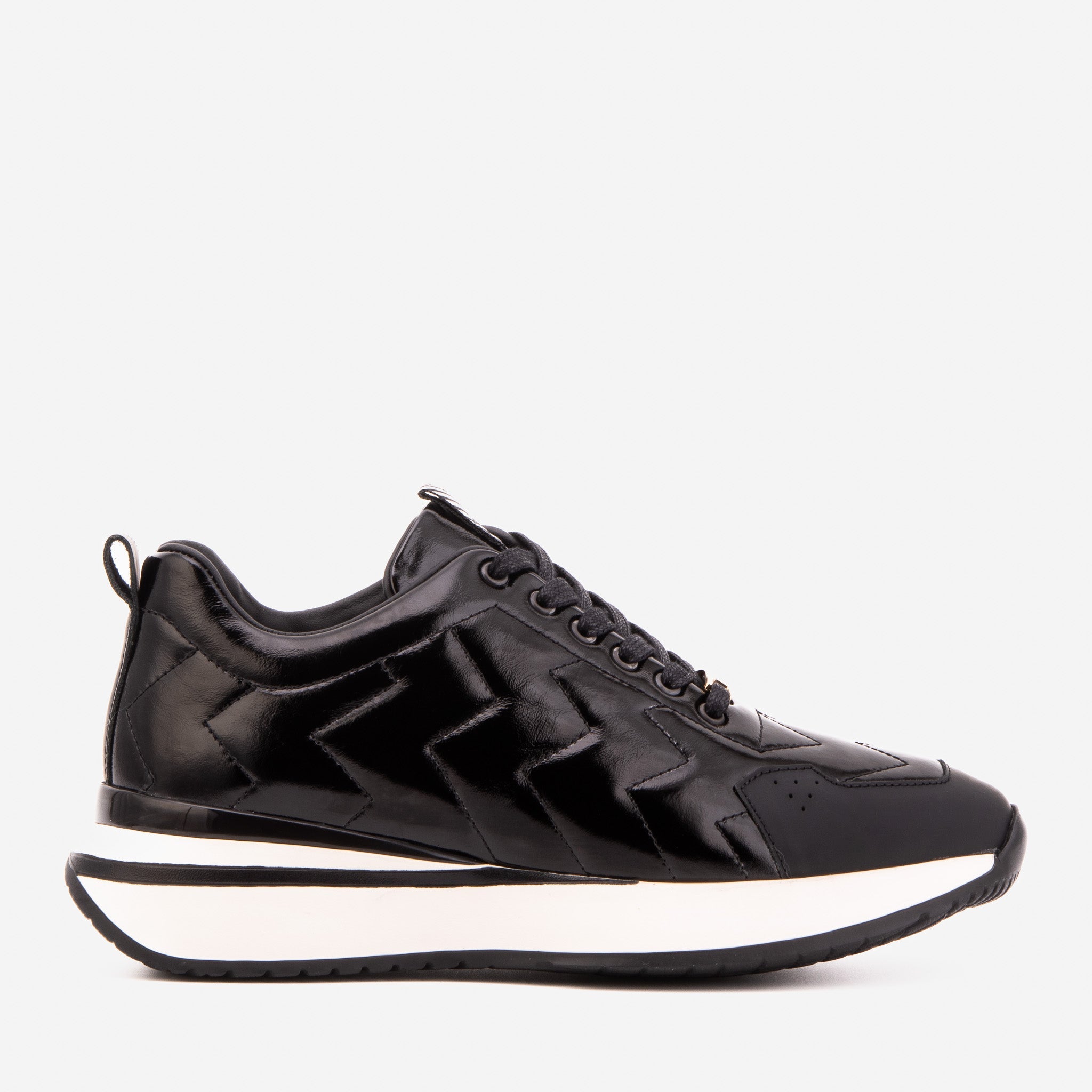 The Veneto Black Leather Men Sneaker