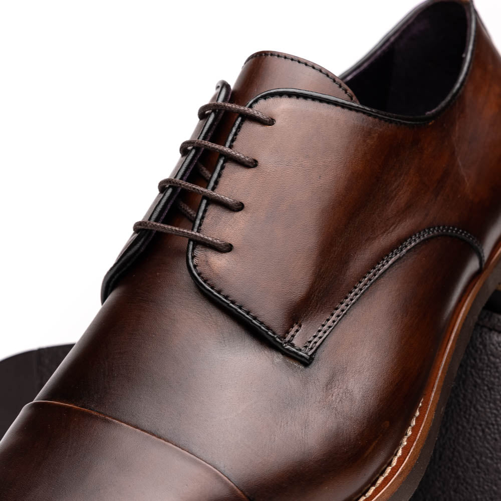 25 - 550 - Cst Enzo Italian Calfskin Cap Toe Chestnut Shop by Zelli Italia – Don't Panic Shoes