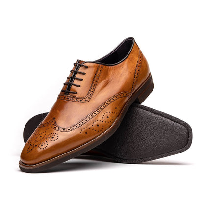 25 - 562 - Cml Stephano Wingtip Oxford Camel Shop by Zelli Italia – Don't Panic Shoes