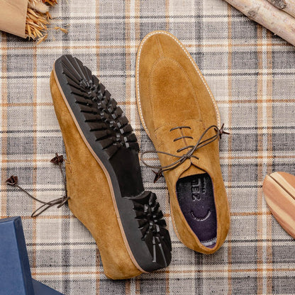 26 - 220 - Tob Campo Sueded Goatskin Lace Up, Tobacco Shop by Zelli Italia – Don't Panic Shoes