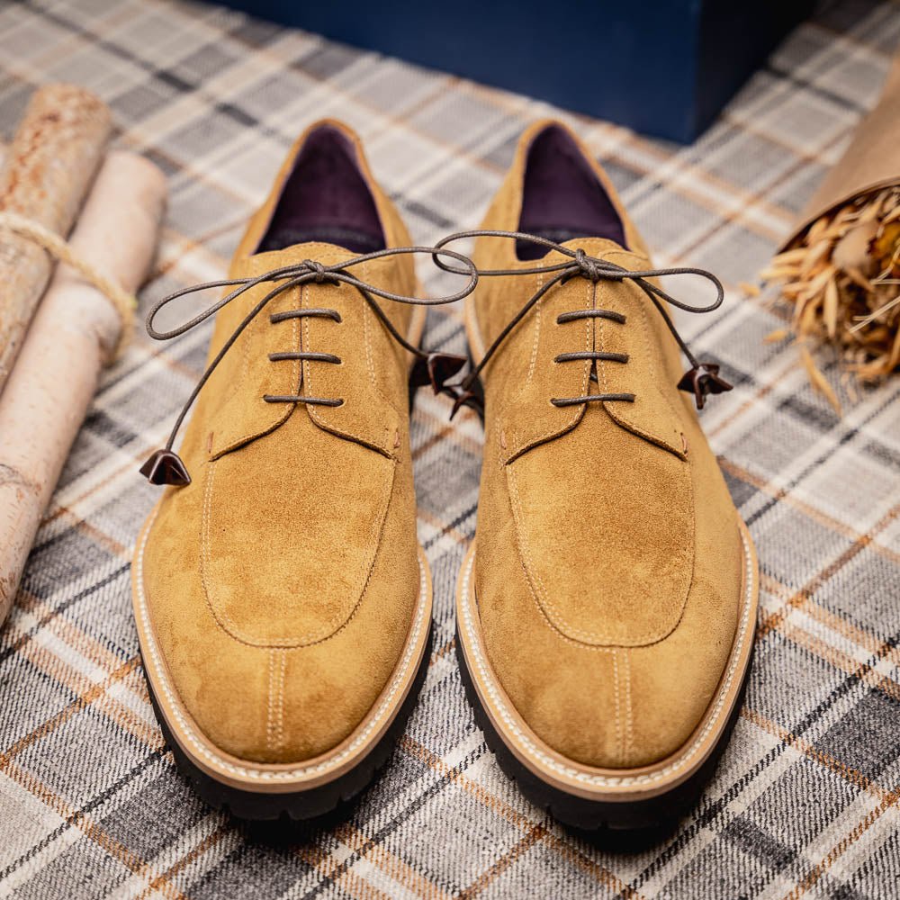 26 - 220 - Tob Campo Sueded Goatskin Lace Up, Tobacco Shop by Zelli Italia – Don't Panic Shoes