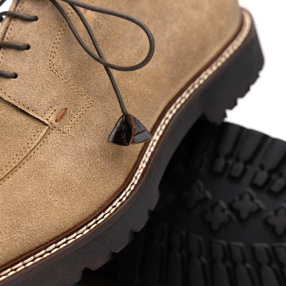 26 - 224 - Oak Campo Sueded Goatskin Lace Up With Wax Finish, Oak Shop by Zelli Italia – Don't Panic Shoes