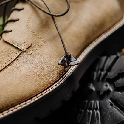 26 - 224 - Oak Campo Sueded Goatskin Lace Up With Wax Finish, Oak Shop by Zelli Italia – Don't Panic Shoes