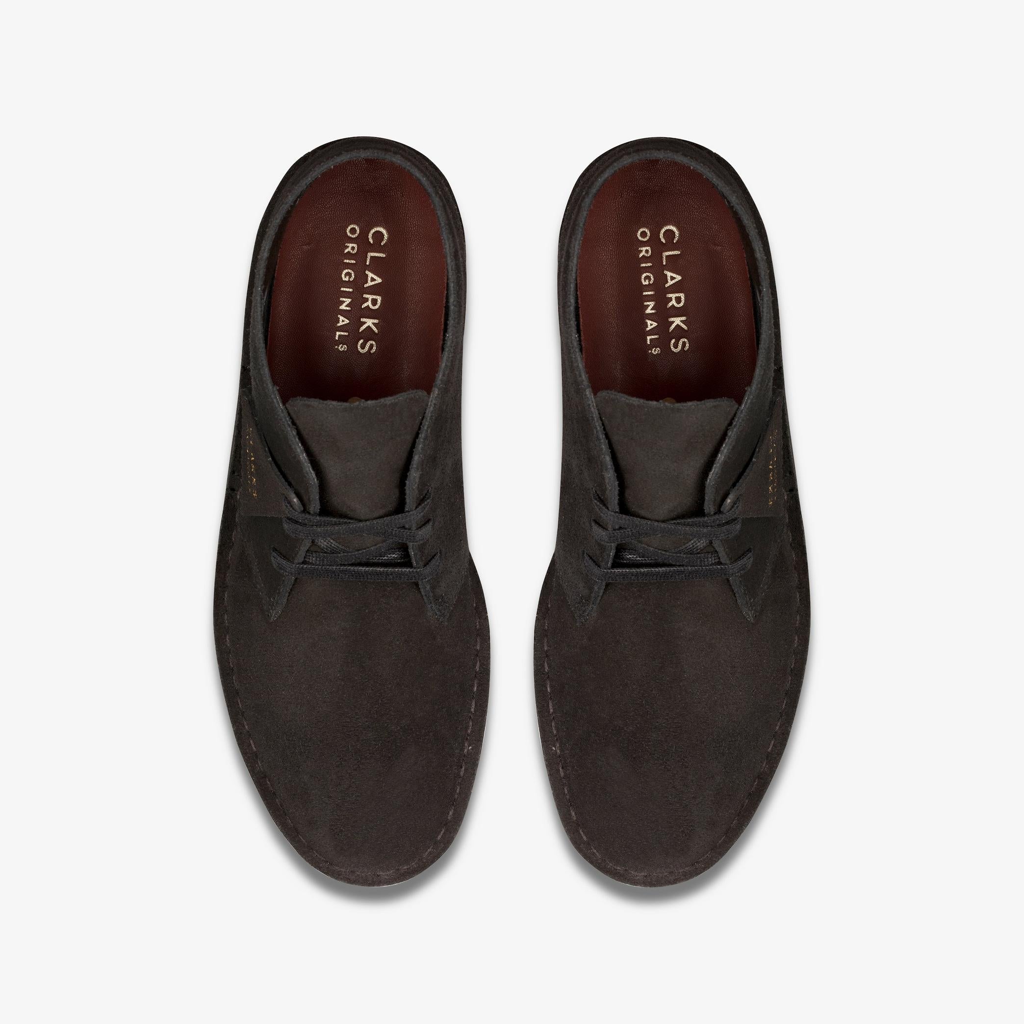 [26154809] Mens CLARKS DESERT COAL - BLACK SUEDE