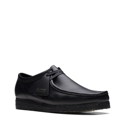 [26155514] MENS CLARKS WALLABEE LOW - BLACK LEATHER
