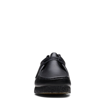 [26155514] MENS CLARKS WALLABEE LOW - BLACK LEATHER