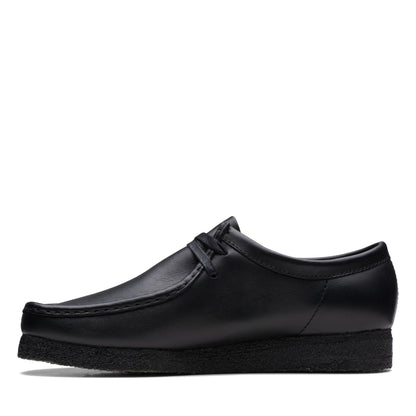 [26155514] MENS CLARKS WALLABEE LOW - BLACK LEATHER