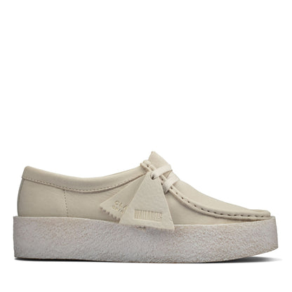 [26158152] WOMENS CLARKS WALLABEE CUP WHITE NUBUCK