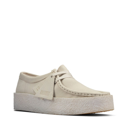 [26158152] WOMENS CLARKS WALLABEE CUP WHITE NUBUCK