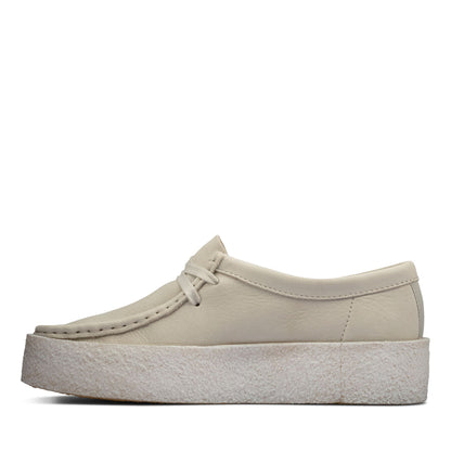 [26158152] WOMENS CLARKS WALLABEE CUP WHITE NUBUCK