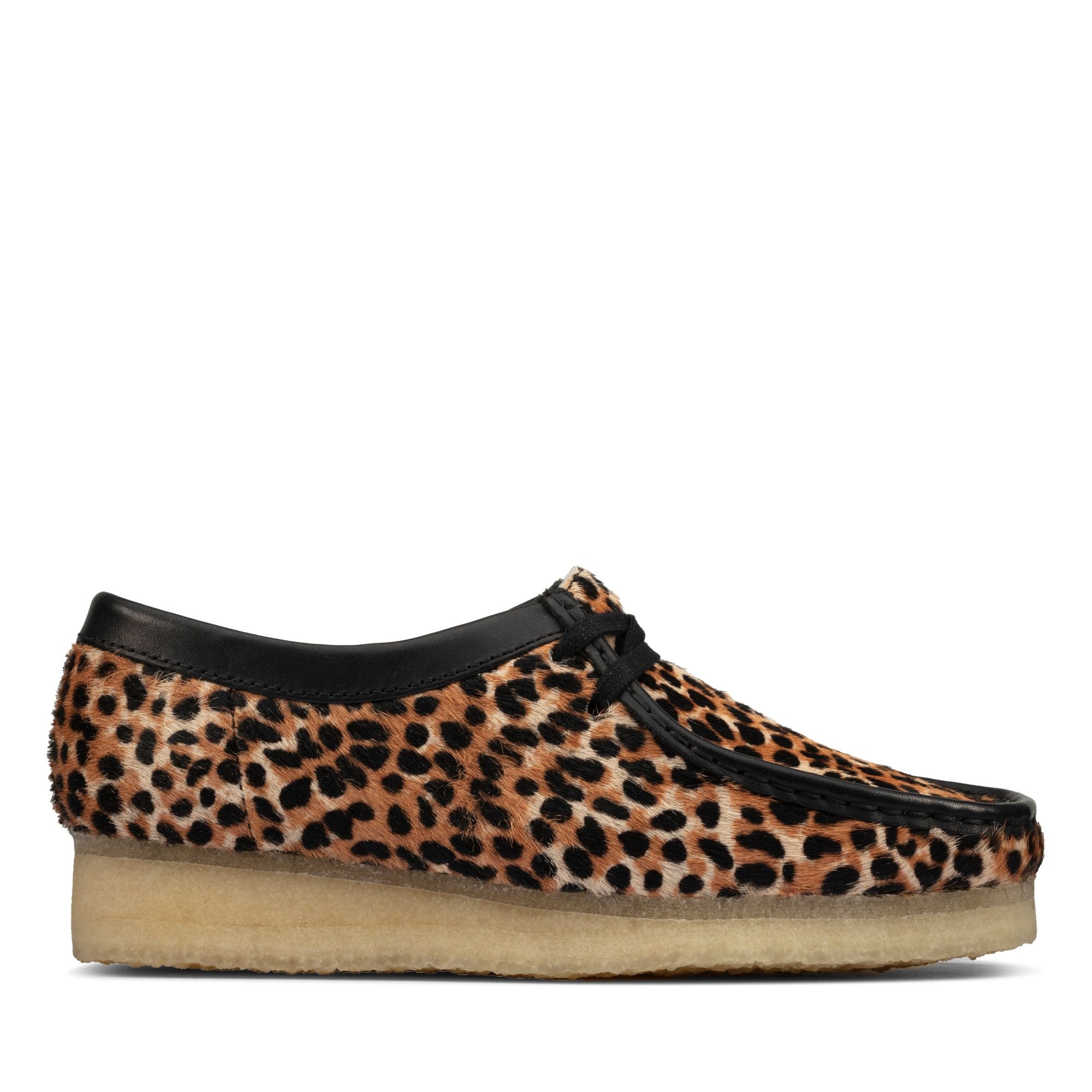 [26160033] WOMENS CLARKS WALLABEE LEOPARD PRINT