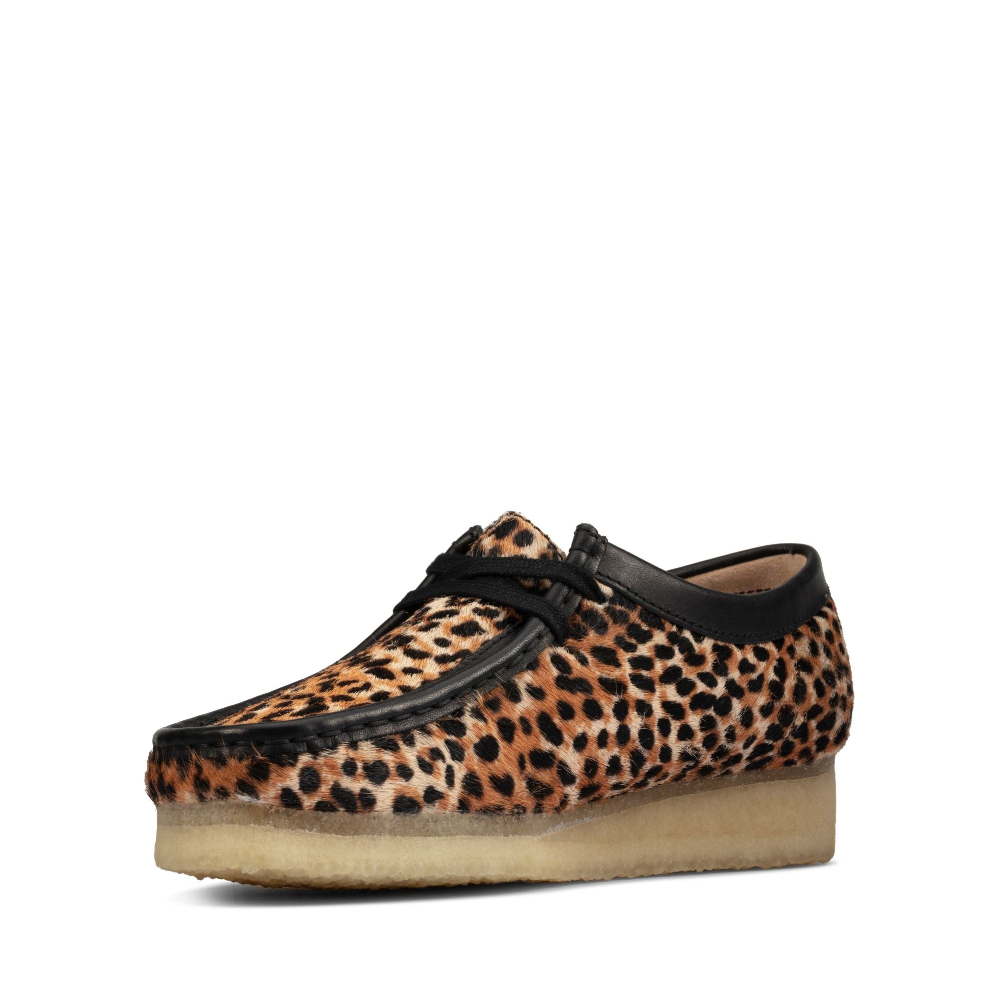 [26160033] WOMENS CLARKS WALLABEE LEOPARD PRINT