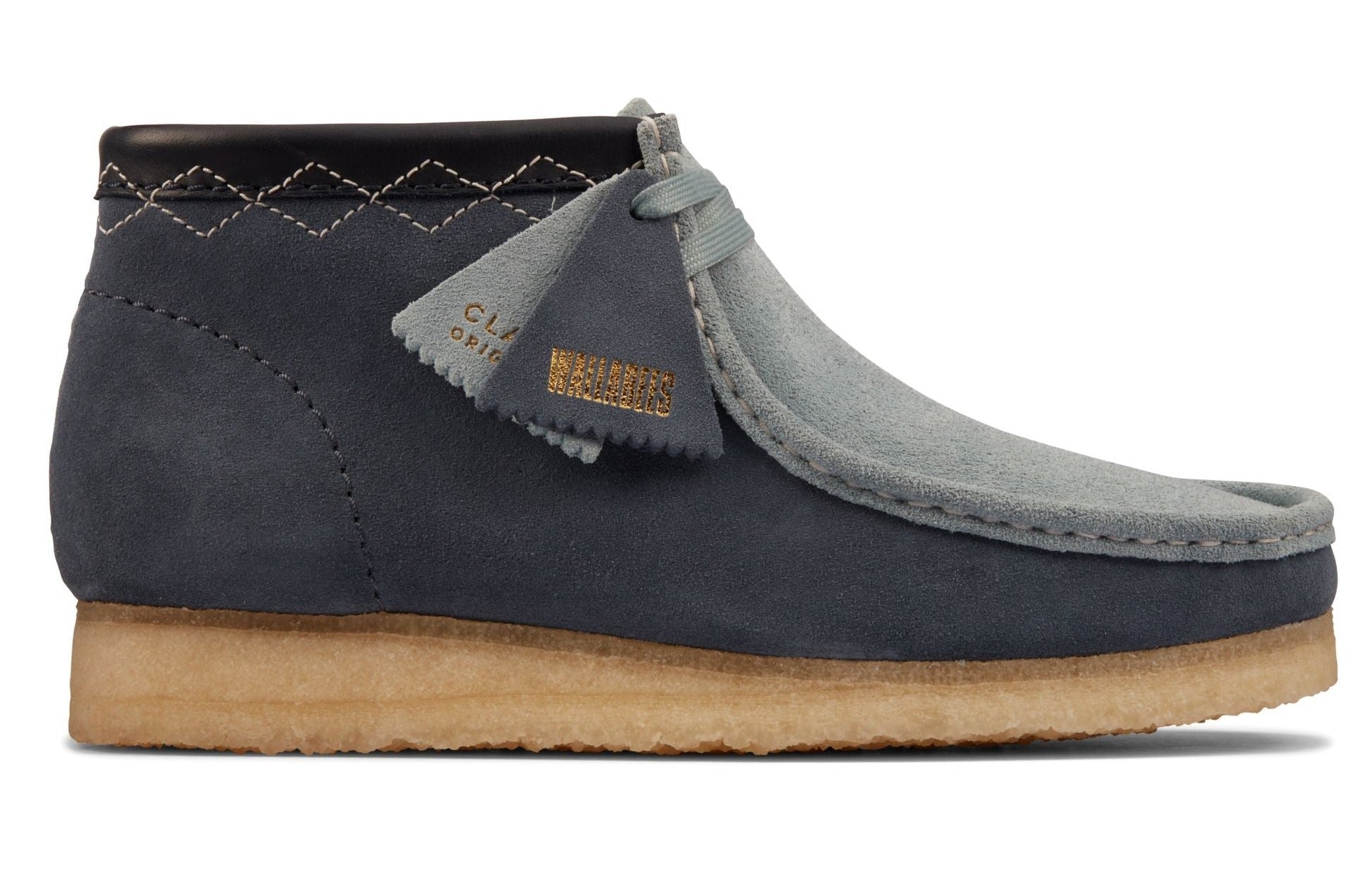 [26163259] Mens Clarks Originals Wallabee Boot 'Blue Combi'