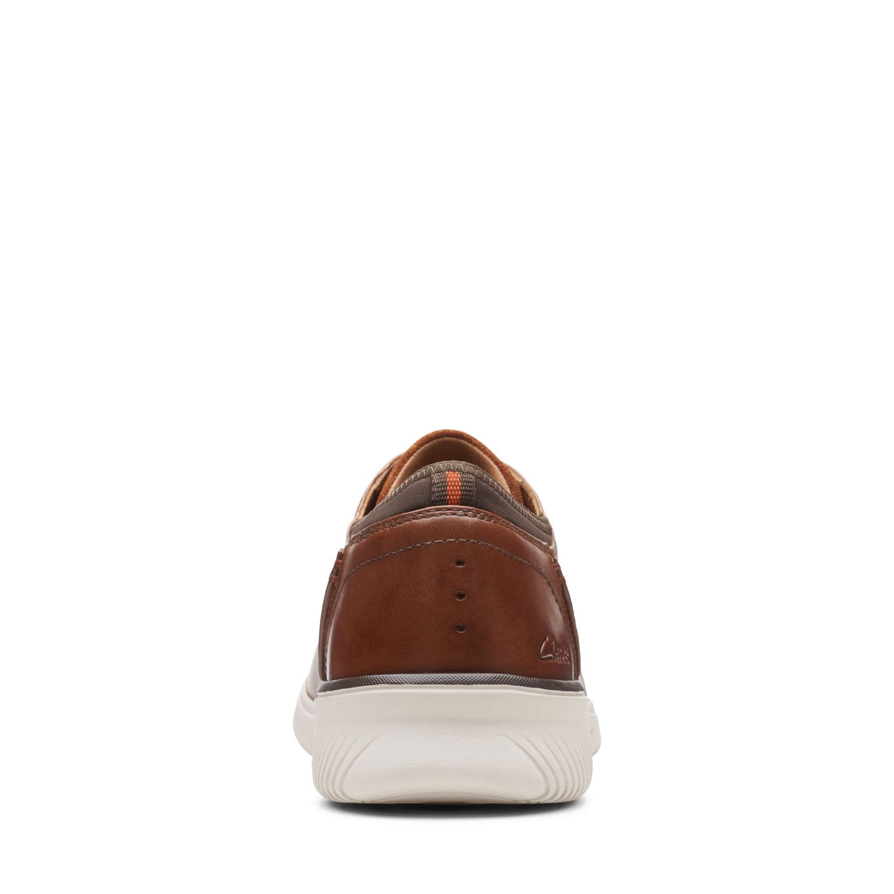 A close up image of the stylish and versatile MENS CLARKS DONAWAY PLAIN OXFORD shoes in rich brown leather