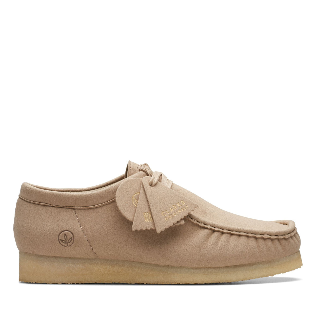 [26163712] MENS CLARKS WALLABEE in beige suede on white background 