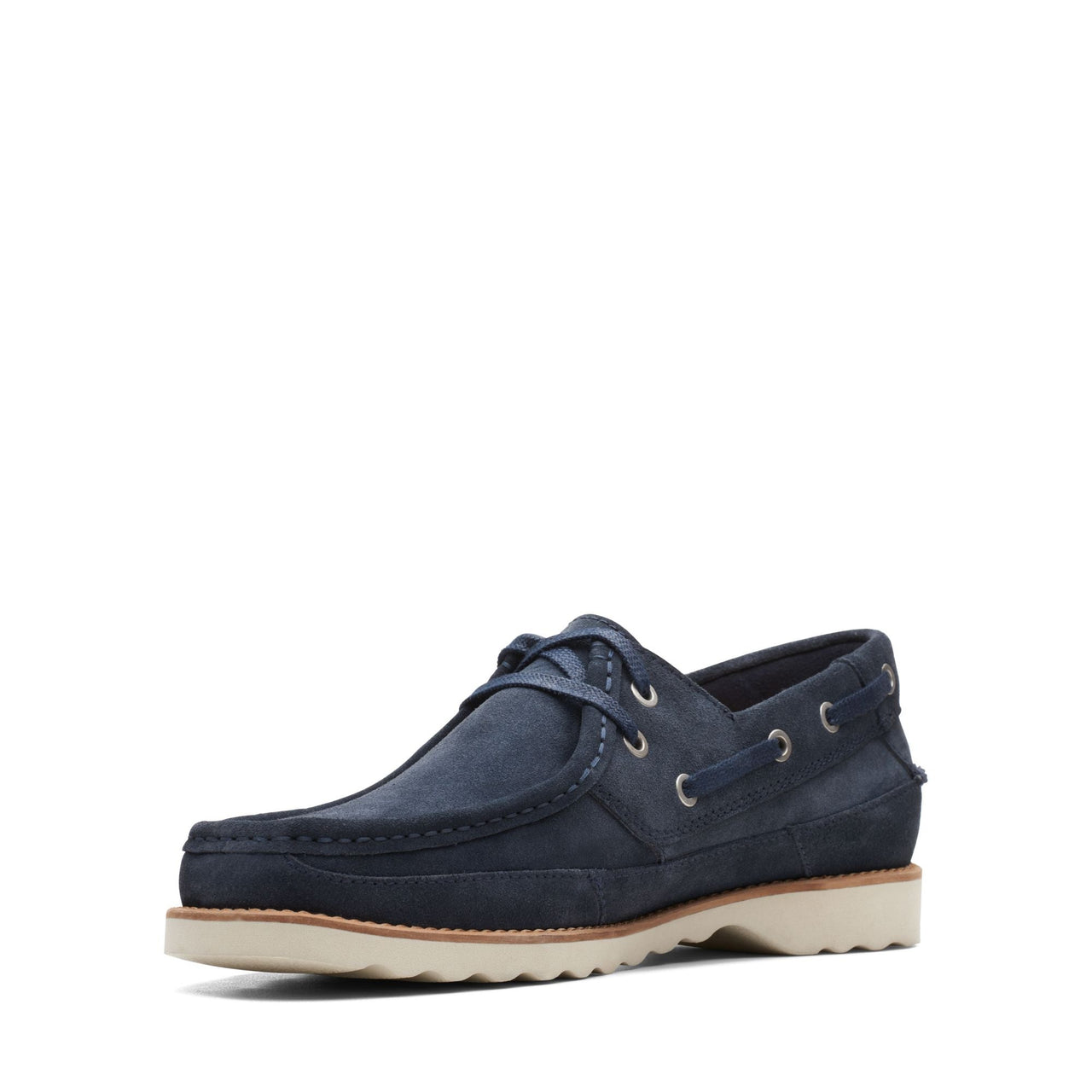 Top view of MENS CLARKS DURLEIGH SAIL leather boat shoes