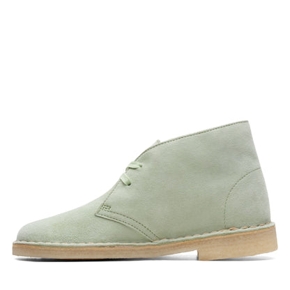 [26165559] WOMENS CLARKS DESERT BOOT PALE GREEN