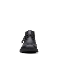 Thumbnail for Brown leather lace-up kids desert boots by Clarks with a classic design