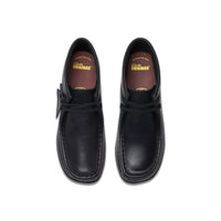 Thumbnail for KIDS CLARKS WALLABEEBOOTO in dark brown leather, a stylish and comfortable choice for kids