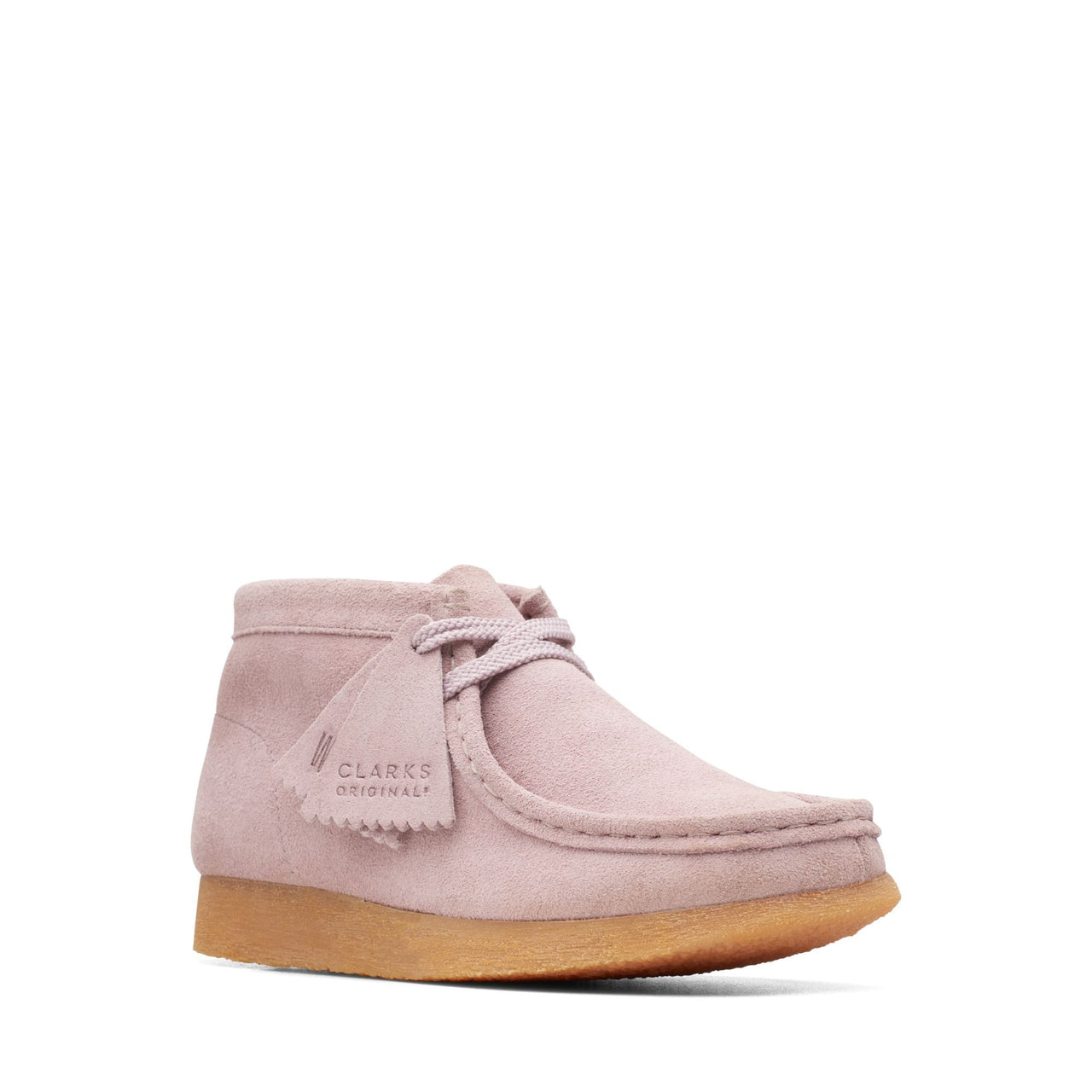 Close-up of Kids Clarks WallabeeBooto sole for traction