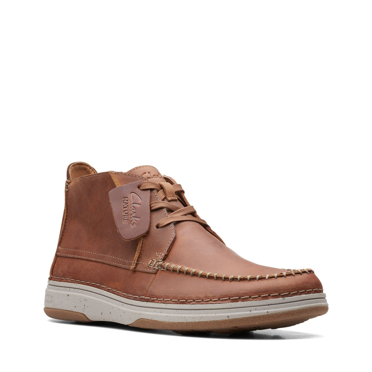 Stylish MENS CLARKS NATURE 5 MID Boots with Lace-up Closure