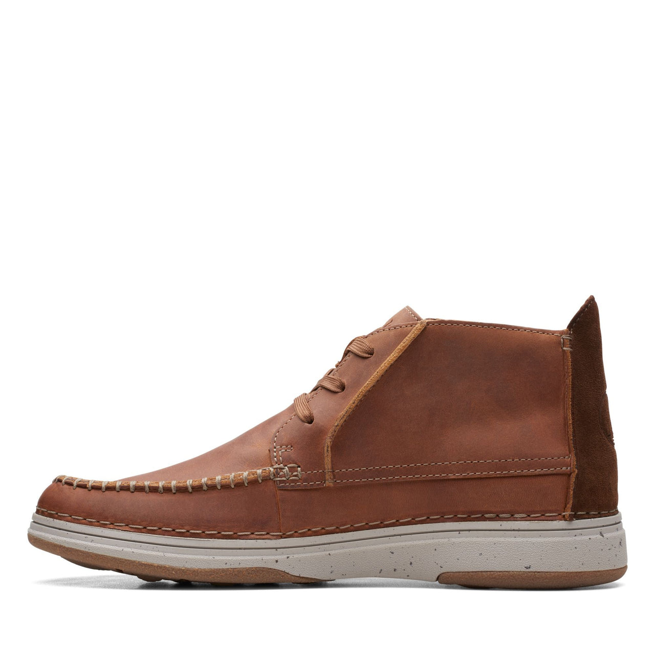 High-Quality Leather Construction of MENS CLARKS NATURE 5 MID