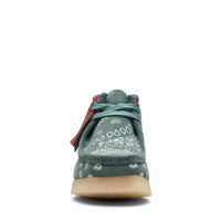 Thumbnail for Side view of WOMENS CLARKS WALLABEE BOOT with crepe sole and stitching details