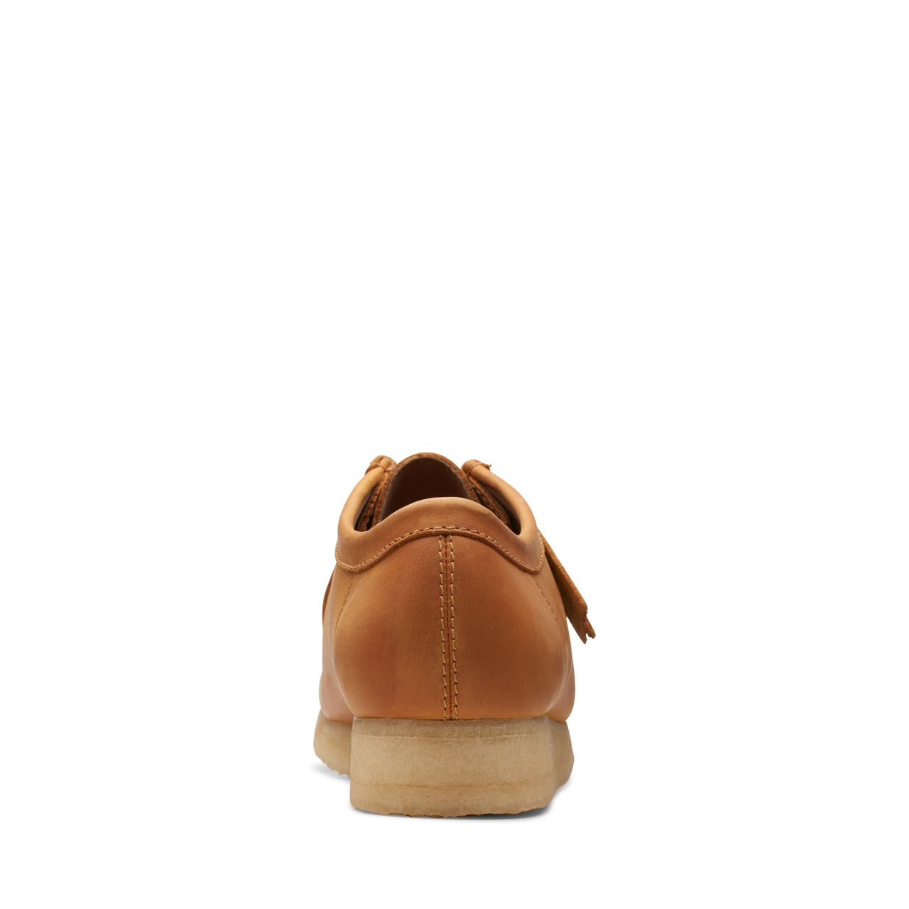 Top view of MENS CLARKS WALLABEE shoes with stitching details