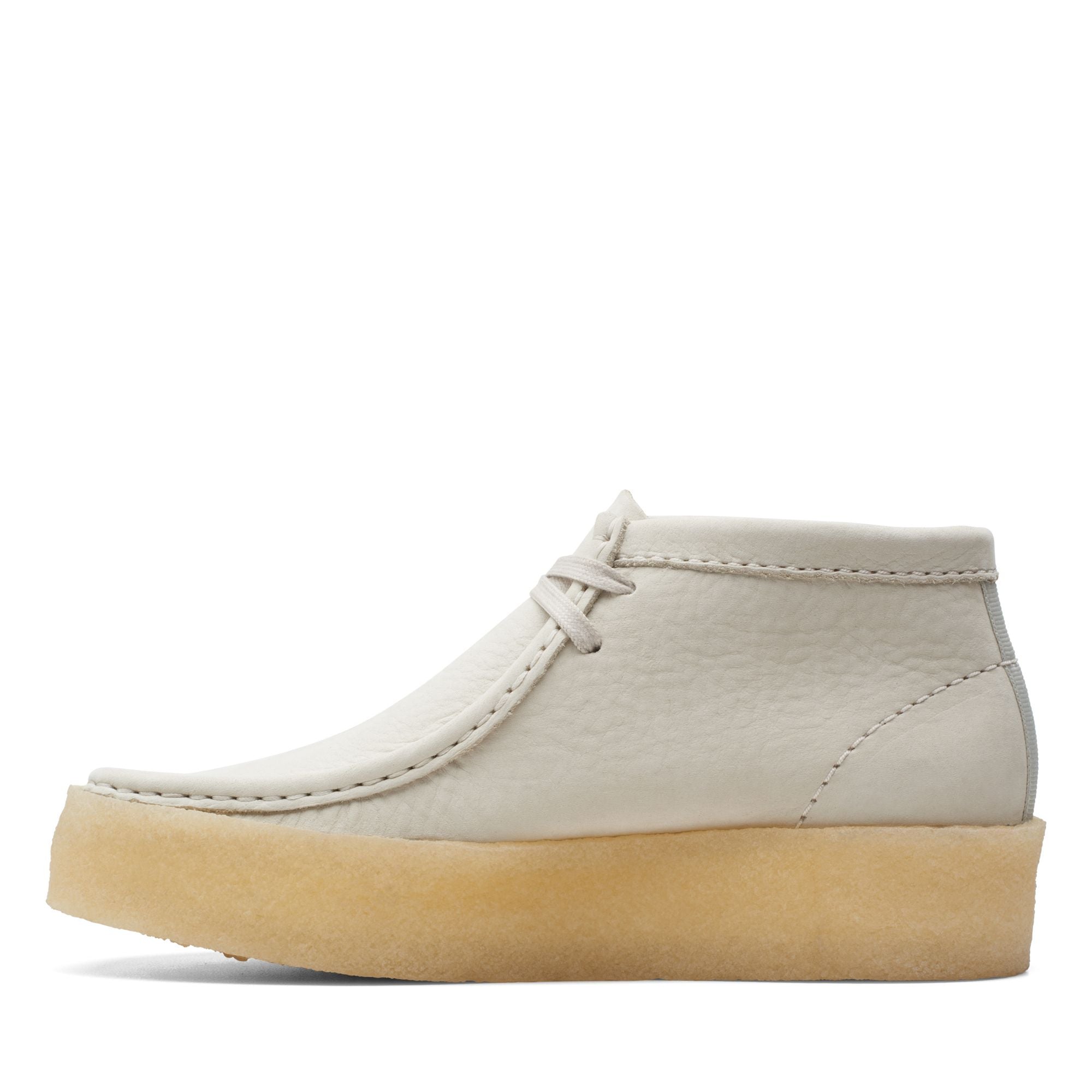 [26168988] WOMENS CLARKS WALLABEE CUP BT WHITE NUBUCK