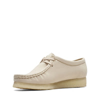 Thumbnail for Close-up of WOMENS CLARKS WALLABEE showing hand-stitched moccasin toe