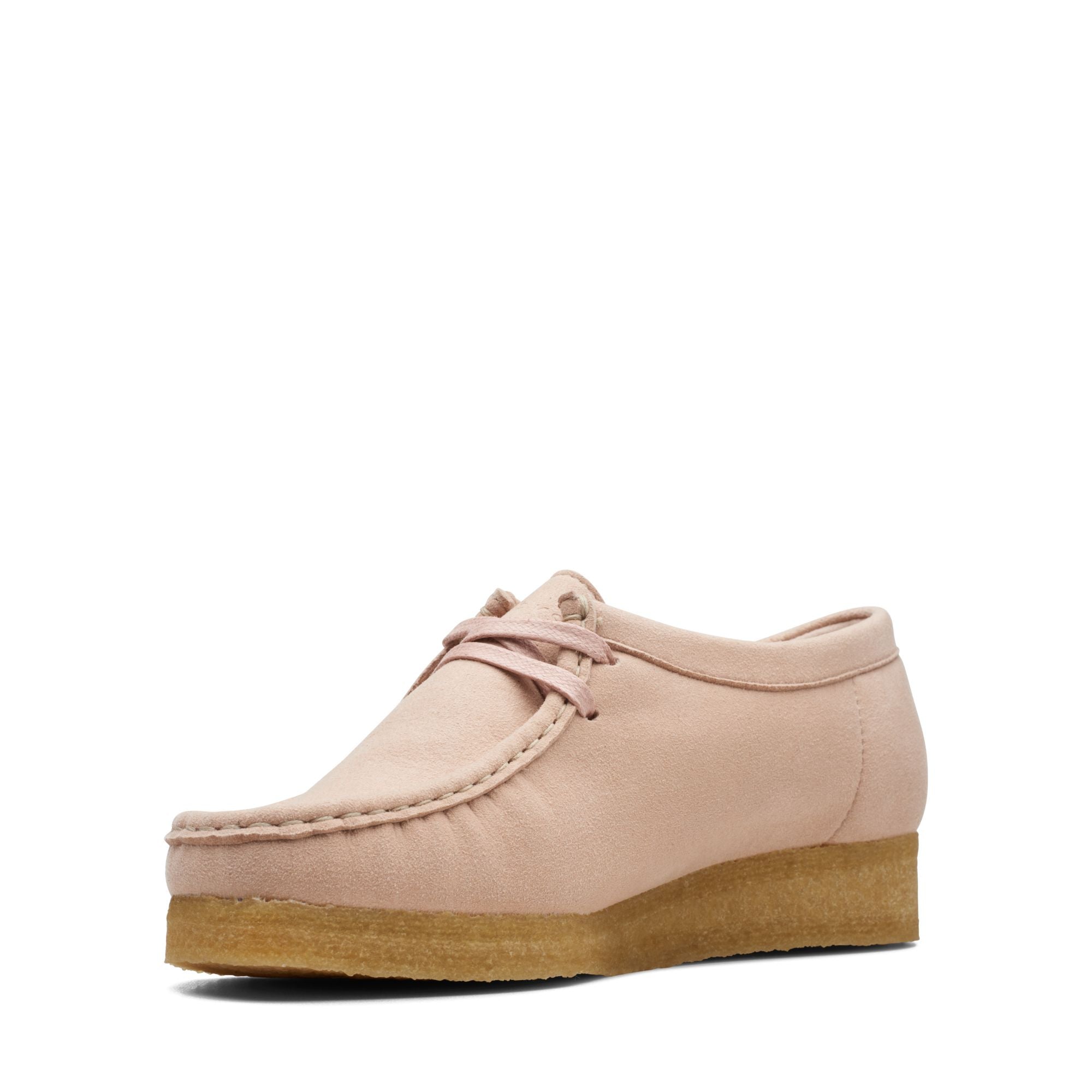 [26169435] WOMENS CLARKS WALLABEE BLUSH SYNTHETIC