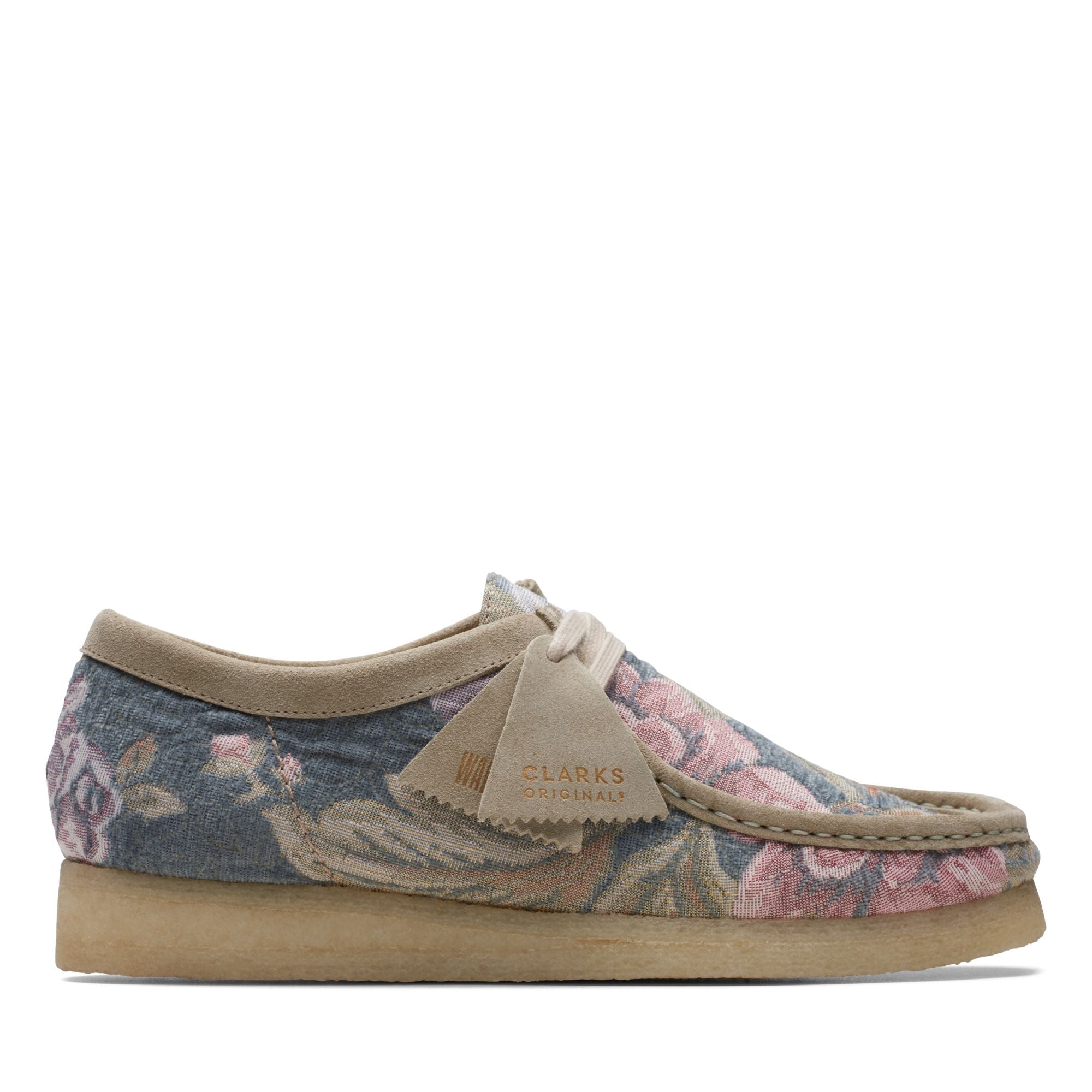 [26169734] Mens Clarks WALLABEE 'GREY FLORAL'