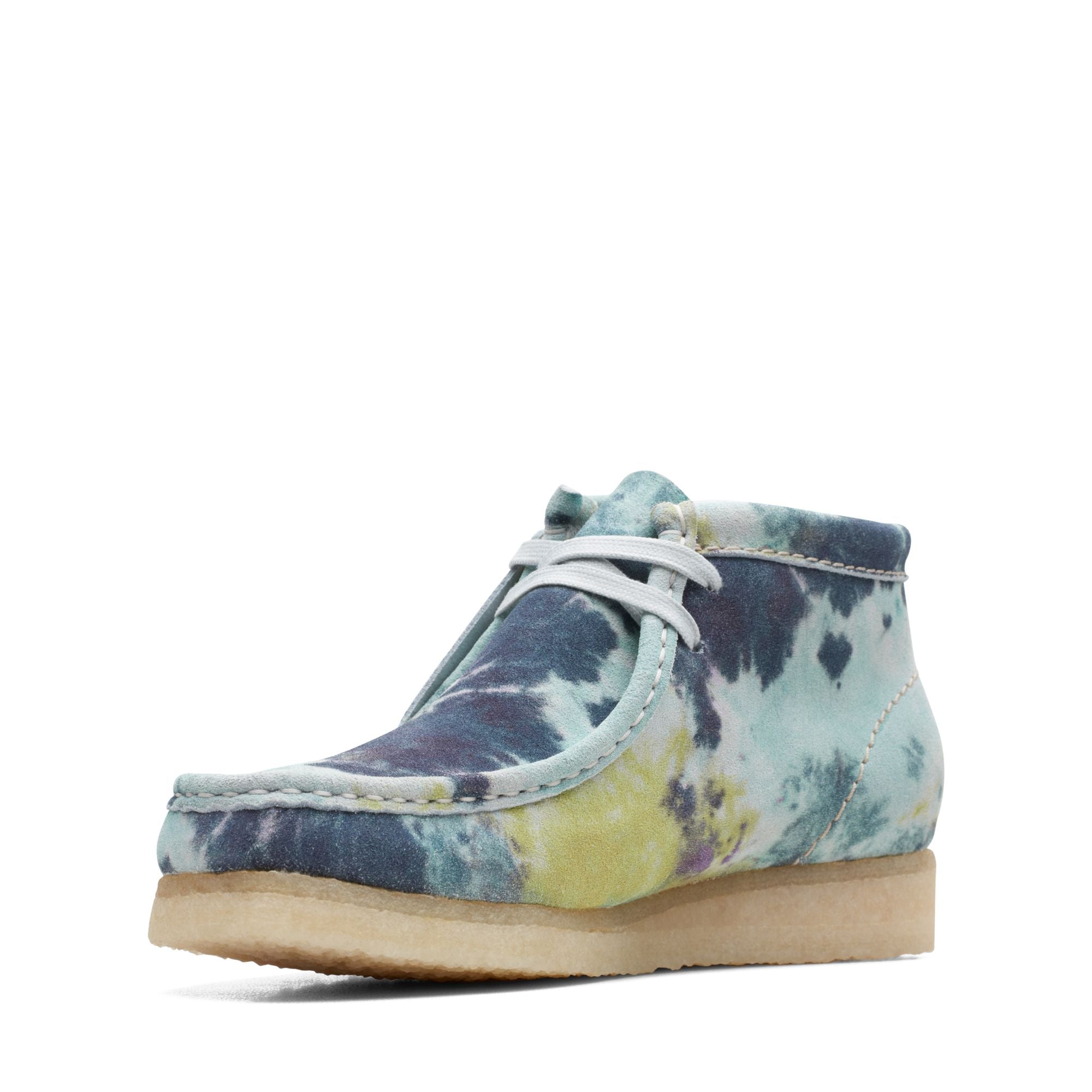 [26169843] WOMENS CLARKS WALLABEE BOOT TURQUOISE TIEDYE