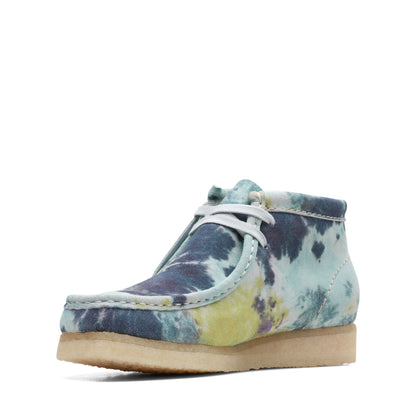[26169843] WOMENS CLARKS WALLABEE BOOT TURQUOISE TIEDYE