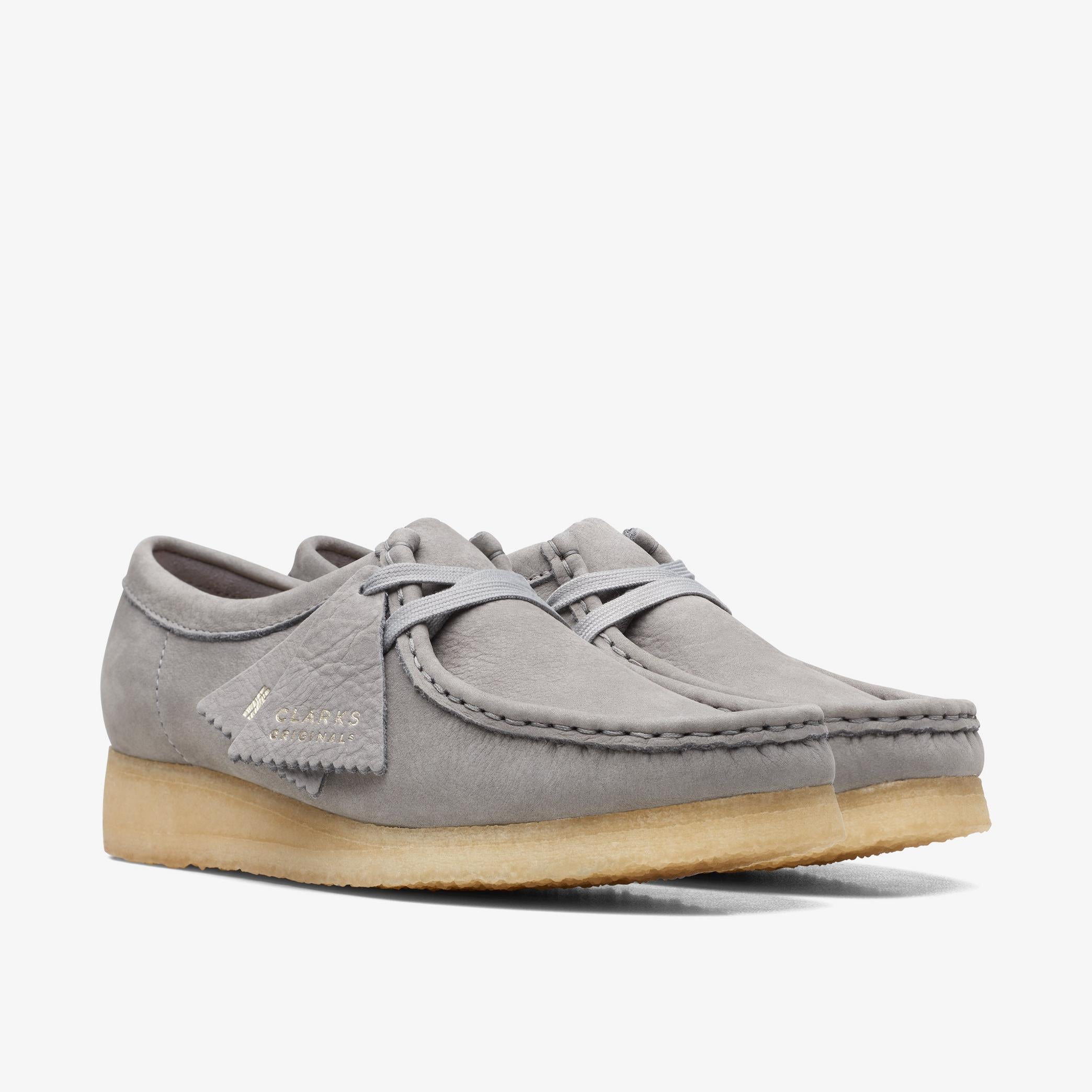 [26169921] Womens CLARKS WALLABEE - GREY NUBUCK