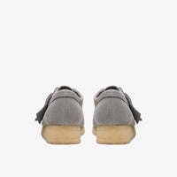 Thumbnail for Stylish and comfortable womens Clarks Wallabee shoes in grey nubuck material