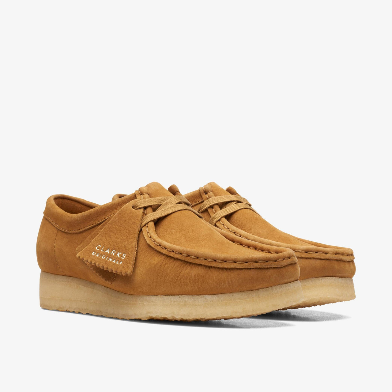 Stylish outfit featuring the [26169923] Womens CLARKS WALLABEE - BROWN shoes, perfect for casual or dressy ensembles