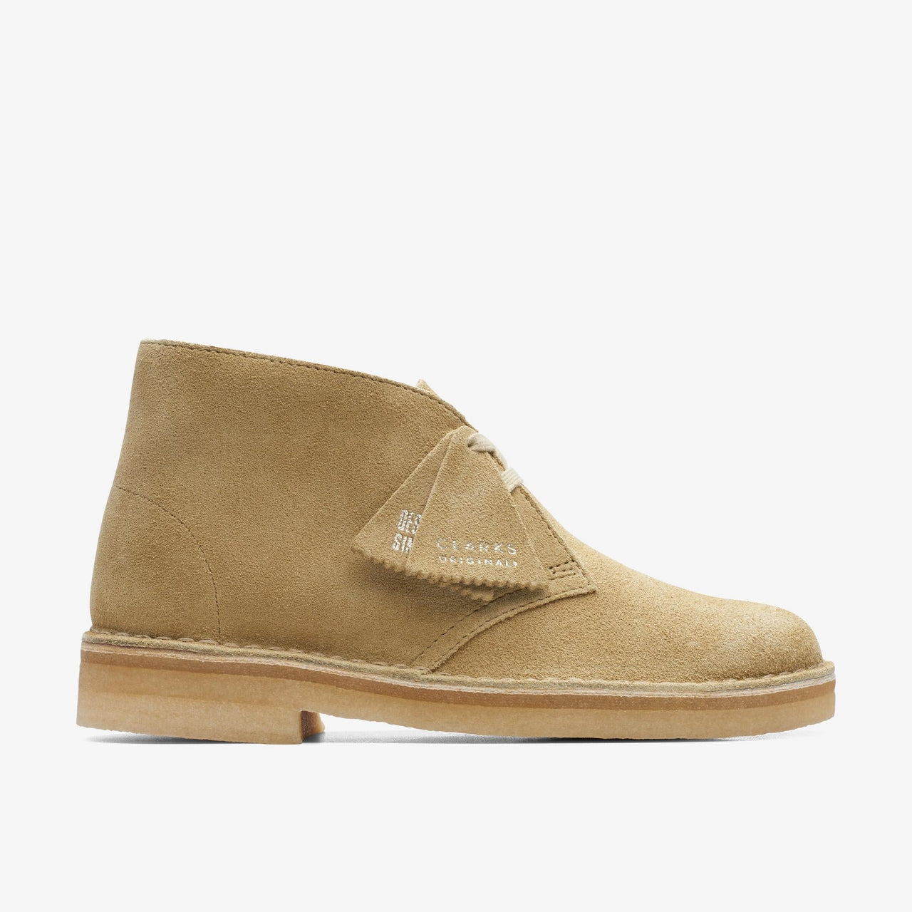 Stylish and comfortable women's Clarks Desert Boot in Maple Suede