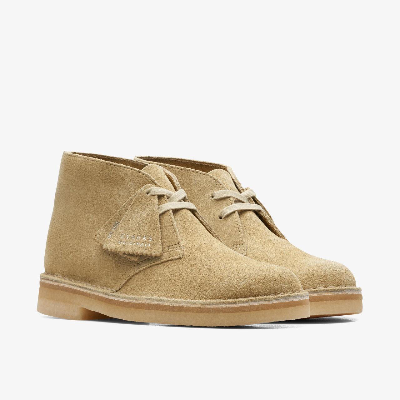 Image of Womens CLARKS DESERT BOOT in Maple Suede, a stylish and comfortable footwear option for women