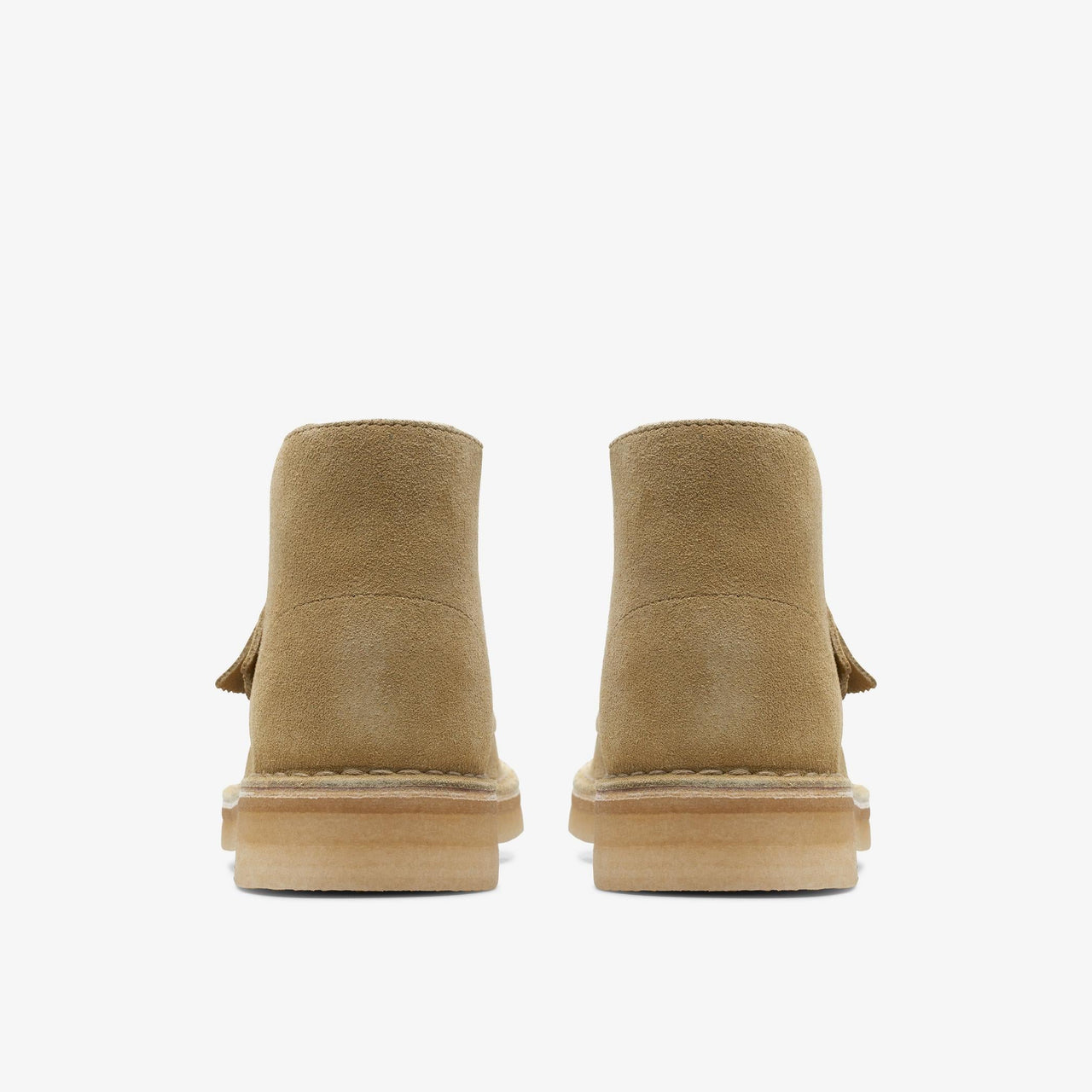 Stylish and comfortable womens Clarks Desert Boot in maple suede material