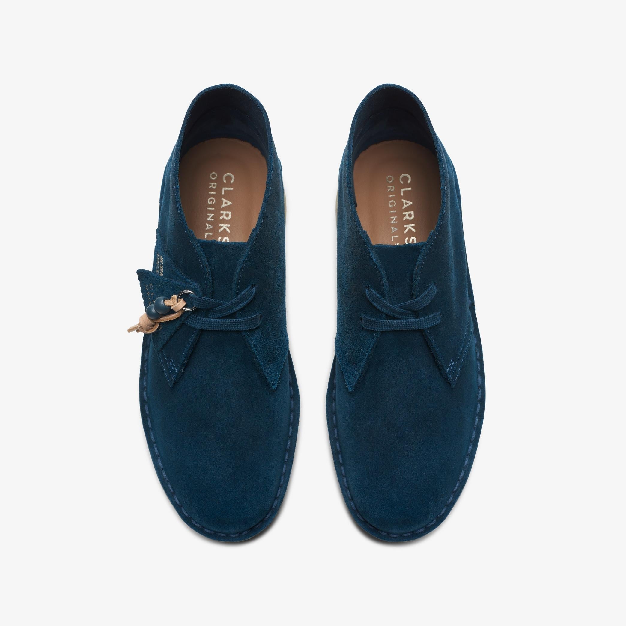 [26173213] Womens CLARKS DESERT BOOT - DEEP BLUE SUEDE
