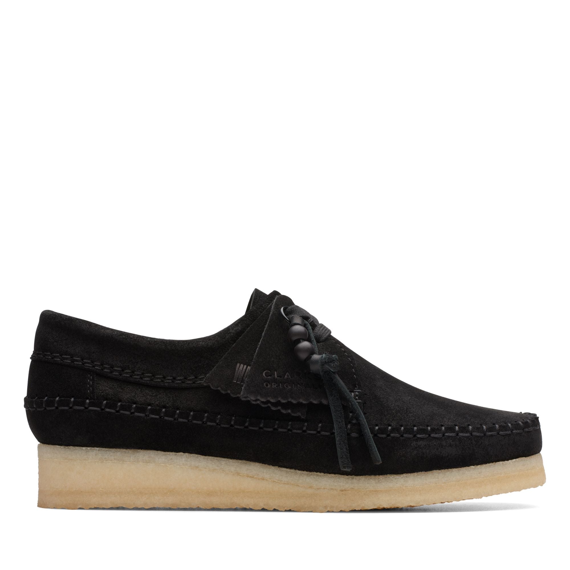 [26173255] WOMENS CLARKS WEAVER BLACK SUEDE