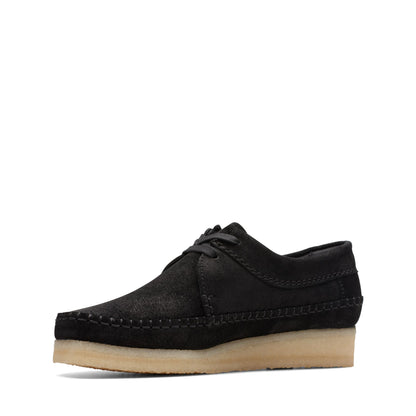 [26173255] WOMENS CLARKS WEAVER BLACK SUEDE