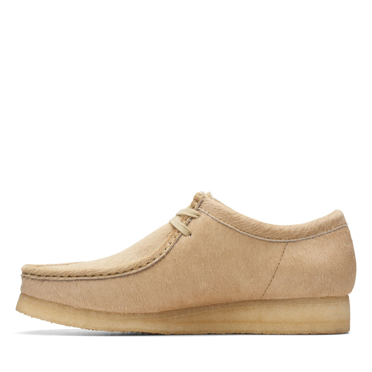 Top view of MENS CLARKS WALLABEE in rich, earthy tones