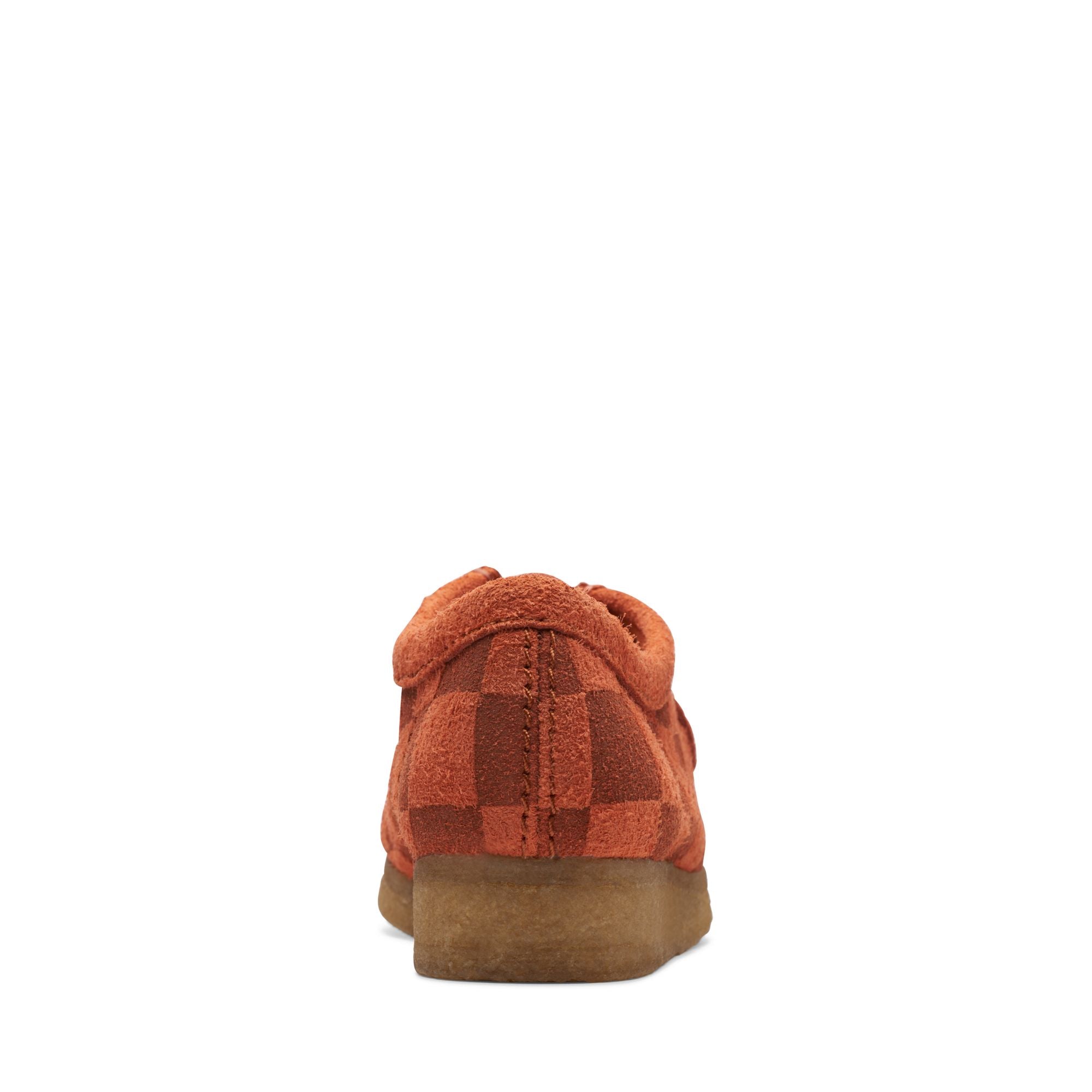 [26174011] WOMENS CLARKS WALLABEE ORANGE CHECK