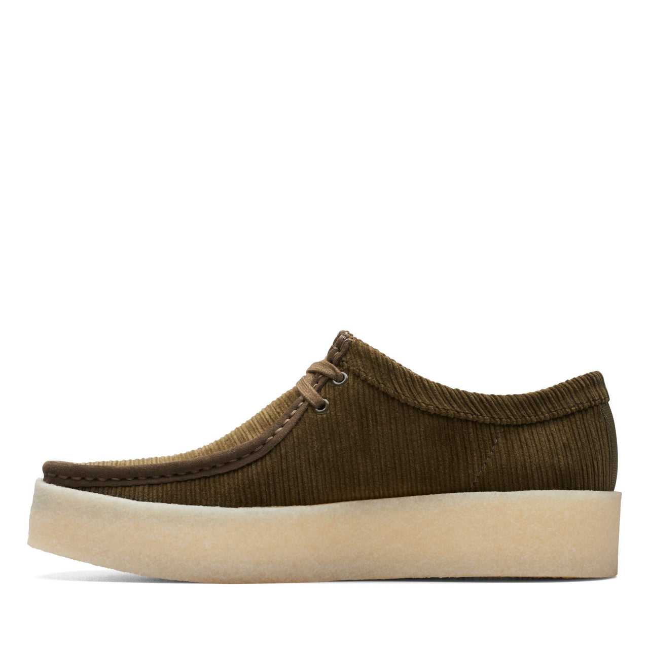 Top view of MENS CLARKS WALLABEE shoes showcasing the soft and supple suede material