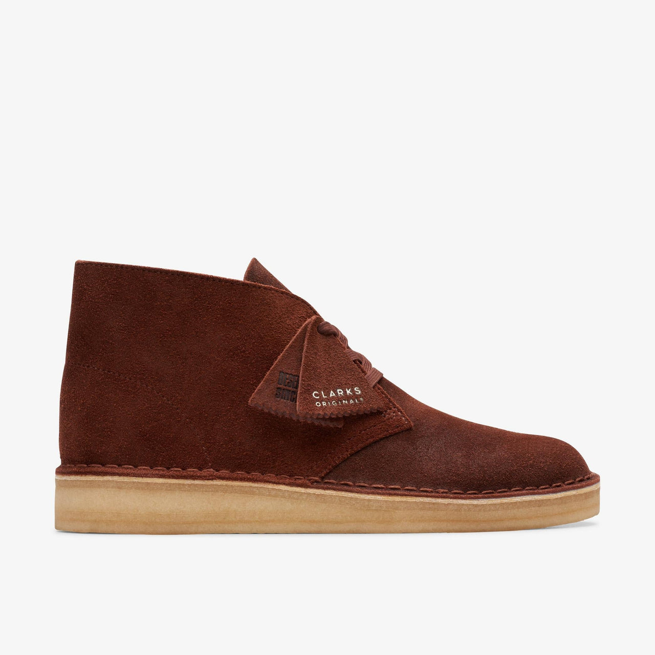 Mens Clarks Desert Coal in British Tan, classic and stylish footwear