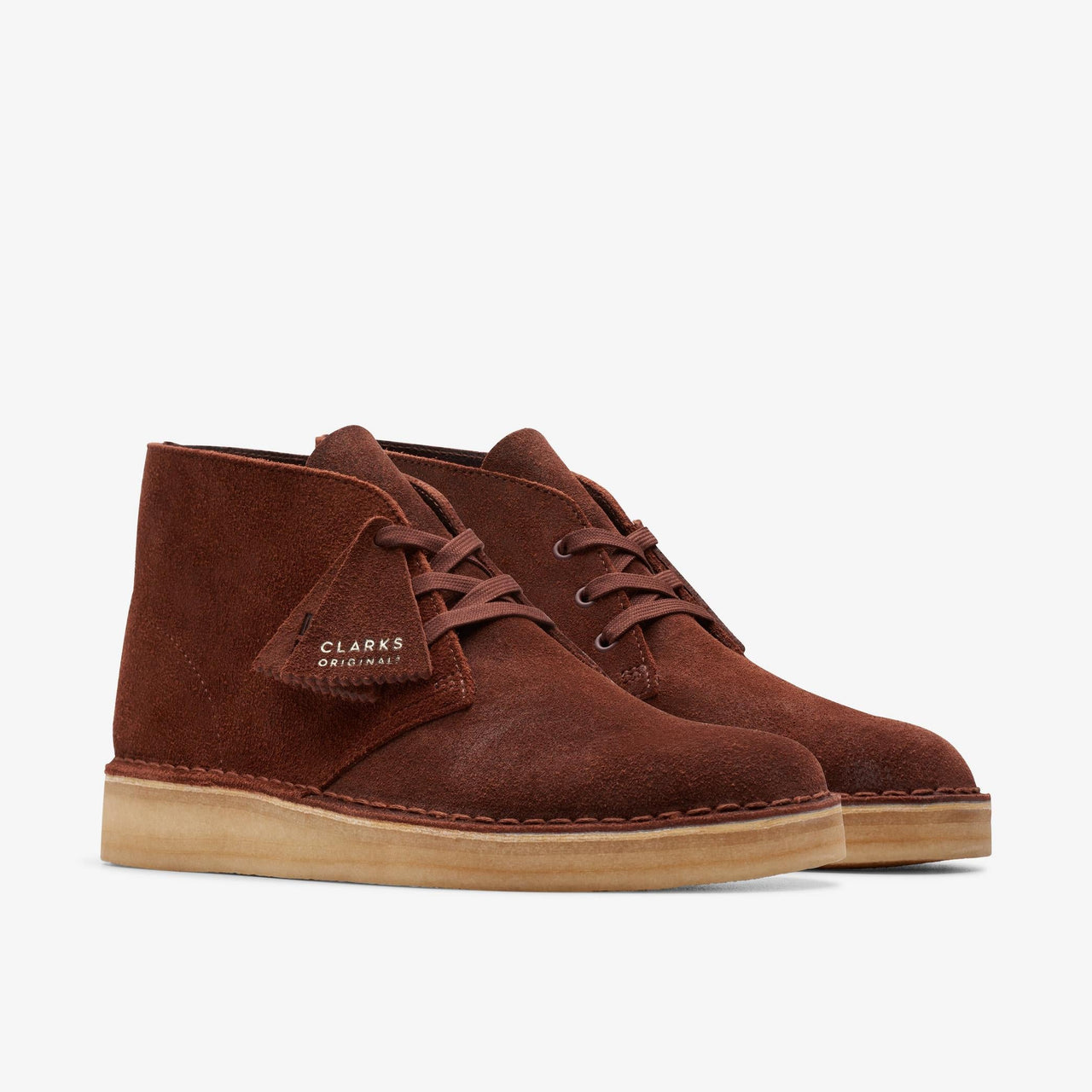 Stylish and versatile Mens Clarks Desert Coal in British Tan, perfect for any occasion